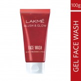 Lakme Blush and Glow Gel Face Wash, Pomegranate, 100g
