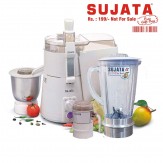 Sujata Heavy Duty Juicer Mixer Grinder with Aluminium Base Jar + Chutney Jar