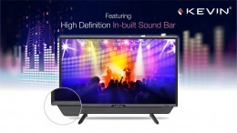 Kevin 61 cm (24 inches) HD Ready LED TV KN24832 (Black) (2018 Model)