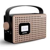 Corseca Black Boy 3 Premium Wireless Bluetooth Speaker with FM Radio Customizable Alarm AUX & USB Port (Copper)
