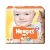 Huggies New Dry Diapers, Medium (Pack of 60)