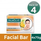 Palmolive Skin Therapy Facial Bar Soap with Vitamin C and E - 75g (Pack of 4)