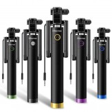 [Apply coupon] iVoltaa Next Gen Compact Wired Selfie Stick for iPhone and Android - Black