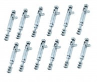 Smart Shophar Stainless Steel Square Section Tower Bolt 6 Inches Silver Pack of 12 Pieces