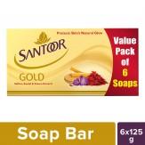 Santoor Gold Soap 125g (Pack of 6)