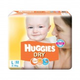 Huggies New Dry Diapers, Large (Pack of 52)