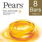 [Pantry] Pears Pure and Gentle Bathing Bar, 125 g (Pack of 8)