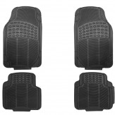 Flomaster U Premium Floor Mat for Car (Set of 4, Black)