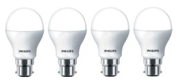 Philips Base B22 9-Watt LED Bulb (Pack of 4, Cool Day Light)