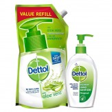 Dettol Germ Protection pH-Balanced Liquid Hand Wash Refill, Aloevera - 750 ml with Dettol Hand Sanitizer, Original - 200ml