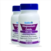 Healthvit Magnesium Oxide 400 mg. 60 Capsules (Pack of 7) Rs 242 at Amazon
