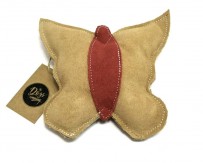 The Dogs Company Leather Butterfly Durable Dog Toy, 9 inches