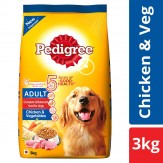 Pedigree Adult Dry Dog Food, Chicken & Vegetables – 3 kg Pack