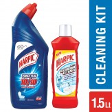 Harpic Power Plus - 1 L (Original) with Harpic Bathroom Cleaner - 500 ml (Lemon)