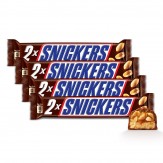 Snickers Peanut Filled Chocolate Duos - 80g Bar (Pack of 4)