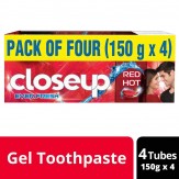 Closeup Ever Fresh Red Hot Gel Toothpaste - 150 g (Pack of 4)