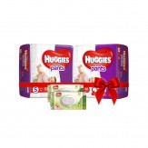 Huggies Wonder Pants Comfort Pack Small Size Diapers (146 Count) and Huggies Baby Wipes - Cucumber & Aloe Pack of 2 (144 Wipes)