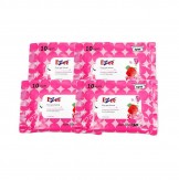 Ezee Wet Wipes - 10 Wipes (Rose, Pack of 4)