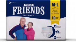 Friends Adult Pullups - Medium To Large (Pack Of 3)(30 Count)
