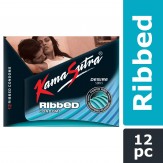 KamaSutra Desire Series Condoms for Men , Unique Power Ribbed Texture, 12 Ribbed Condoms