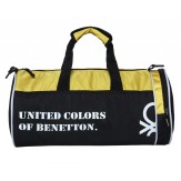 United Colors of Benetton Gym Bag Polyester 45 cms Black/Yellow Gym Shoulder Bag (0IP6AMGBBY04I)