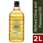 Saffola Aura Refined Olive and Flaxseed Oil, 2L