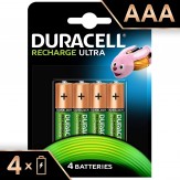 Duracell Ultra 5003449 AAA Rechargeable Batteries 900 mAh (Pack of 4, Green)