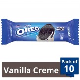 Cadbury Oreo Vanilla Crème Biscuit, 120 gm (Pack of 10)