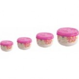 Nayasa Allora Plastic Container Set, 4-Pieces, Pink