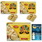 Bogatchi Traditional Soan Papdi, 250g (Pack of 3) with Free Eid Mubarak Greeting Card