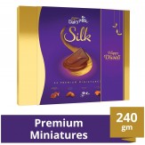 Cadbury Dairy Milk Silk Miniatures Chocolate Gift Pack, 240g with Extra Happy Diwali Sleeve.