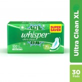 [Pantry] Whisper Ultra Clean Sanitary Pads XL Wings 30 Pieces Pack