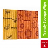 [Pantry] Scotch-Brite Trendy Sponge Wipe - Set of 2Pcs (Color and Style May Vary)