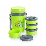 Cello Micra Insulated 4 Container Lunch Carrier, Green
