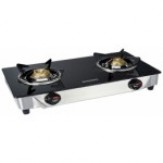 Amazon Brand - Solimo 2 Burner Gas Stove (Glass Top, ISI Certified)