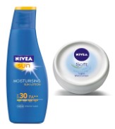 Nivea Sun Moisturising Lotion SPF 30, 75ml with Free Nivea Soft Cream, 25ml Rs 188 at Amazon
