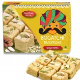 BOGATCHI Traditional Soan Papdi Premium Gift for Diwali Celebrations, 250g
