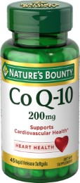Nature's Bounty Extra Strength Co Q-10 200 mg Q - SorB - 45 Softgels Rs 260 At Amazon
