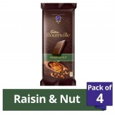 Cadbury Bournville Dark Chocolate Bar with Raisin and Nuts, 80g (Pack of 4)