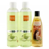VLCC Silk Shine Shampoo (Buy 1 Get 1) and Ayurveda Hair Oil Combo