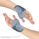 Healthgenie wrist brace with thumb - breathable elastic, Grey (Pack of 2)