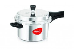 Pigeon By Stovekraft Favourite Induction Base Aluminum Pressure Cooker with Outer Lid, 5 Litres, Silver