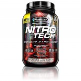 Muscletech Performance Series Nitrotech Whey Protein Peptides & Isolate (30g Protein, 1g Sugar, 3g Creatine, 6.9 BCAAs, 5.3g Glutamine & Precursor, Post-Workout) - 2lbs (907g) (Cookies and Cream)