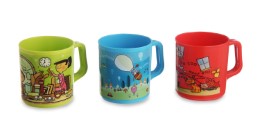 All Time Plastics Joy Mug Set, Set of 3, Multicolour