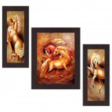 Wens 'Wild Life in Frames' Wall Art (MDF, 30 cm x 34 cm x 1.5 cm , WSP-4246)