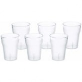 Amazon Brand - Solimo Plastic Juice Glass Set (6 pieces)