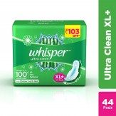 Whisper Ultra Clean Sanitary Pads - 44 Pieces (XL Plus)
