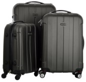 Electron ABS Set of 3 Grey Hardsided Luggage Set