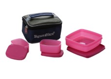 Signoraware Hot N Cute Lunch Box with Bag, Pink Rs. 205 at  Amazon