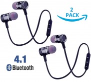 TechHunk Universal Wireless Magnetic Bluetooth Headset  (Pack-2)